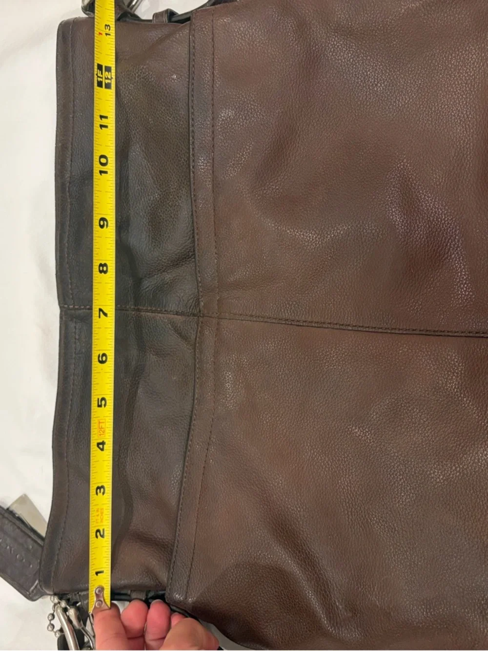 Vintage Coach Hudson Leather Crossbody Messenger Bag - Dark Brown 70308